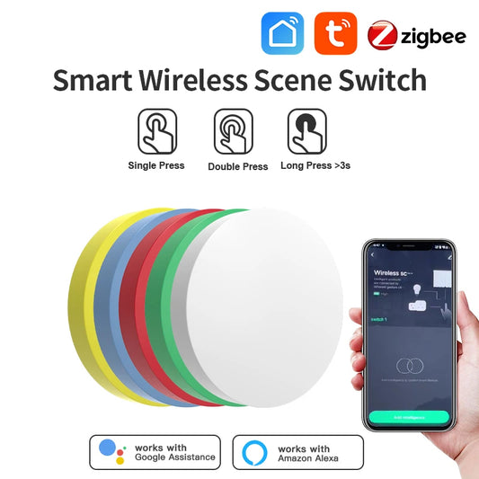 Smart Wireless Scene Button – One-Touch Smart Home Control Switch