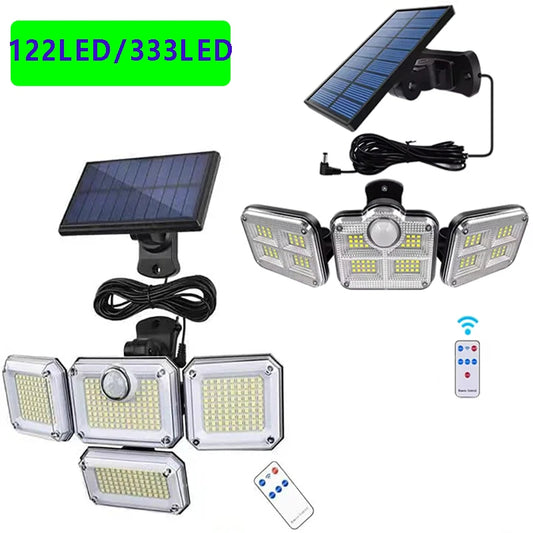 Solar Motion Sensor Security Light, Ultra-Bright Outdoor Solar Flood Light with 270° Coverage