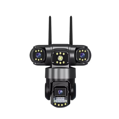 6K 4-Lens Smart Security Camera – 360° Outdoor WIFI Camera with Night Vision & Motion Detection