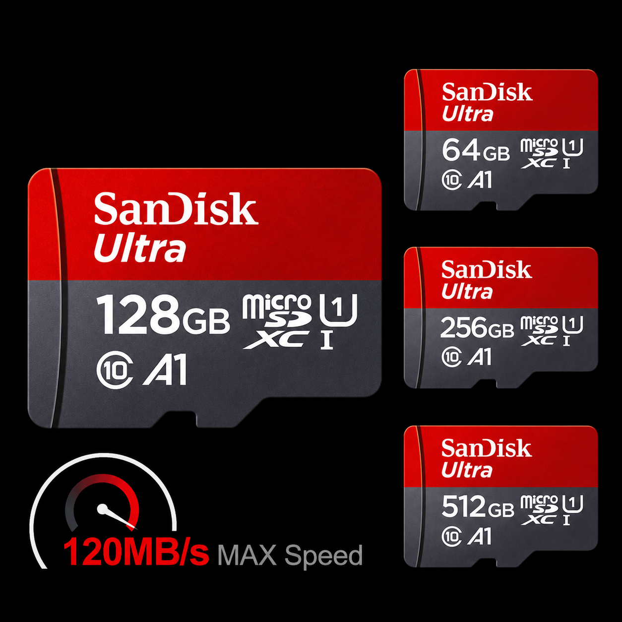 High-Speed MicroSD Memory Card (32GB–128GB) – Class 10 Storage for Security Cameras, Phones & Smart Devices