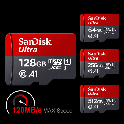 High-Speed MicroSD Memory Card (32GB–128GB) – Class 10 Storage for Security Cameras, Phones & Smart Devices